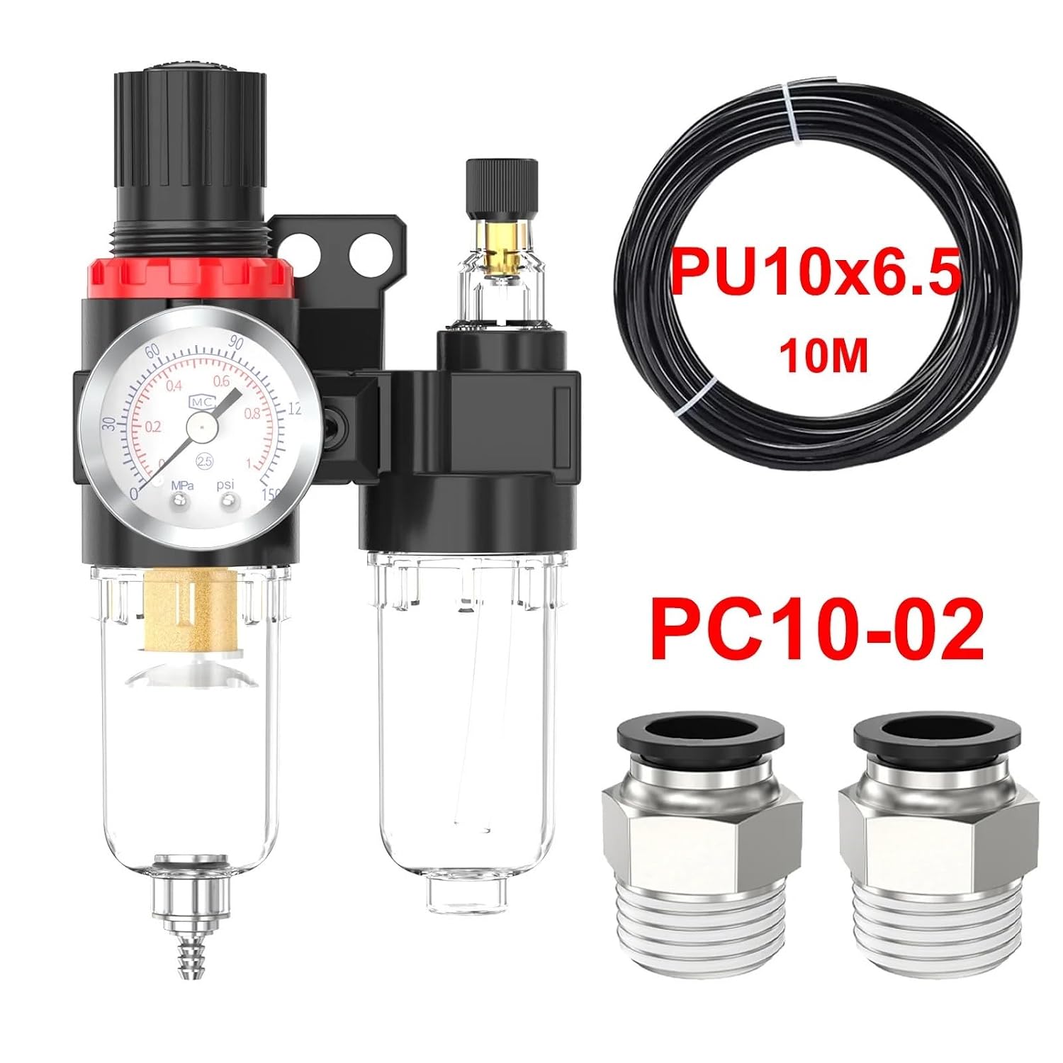 Oil water separator, air compressor, air pump, water filter, air processor, compressed air dryer(AFC2000-PU10x6.5)