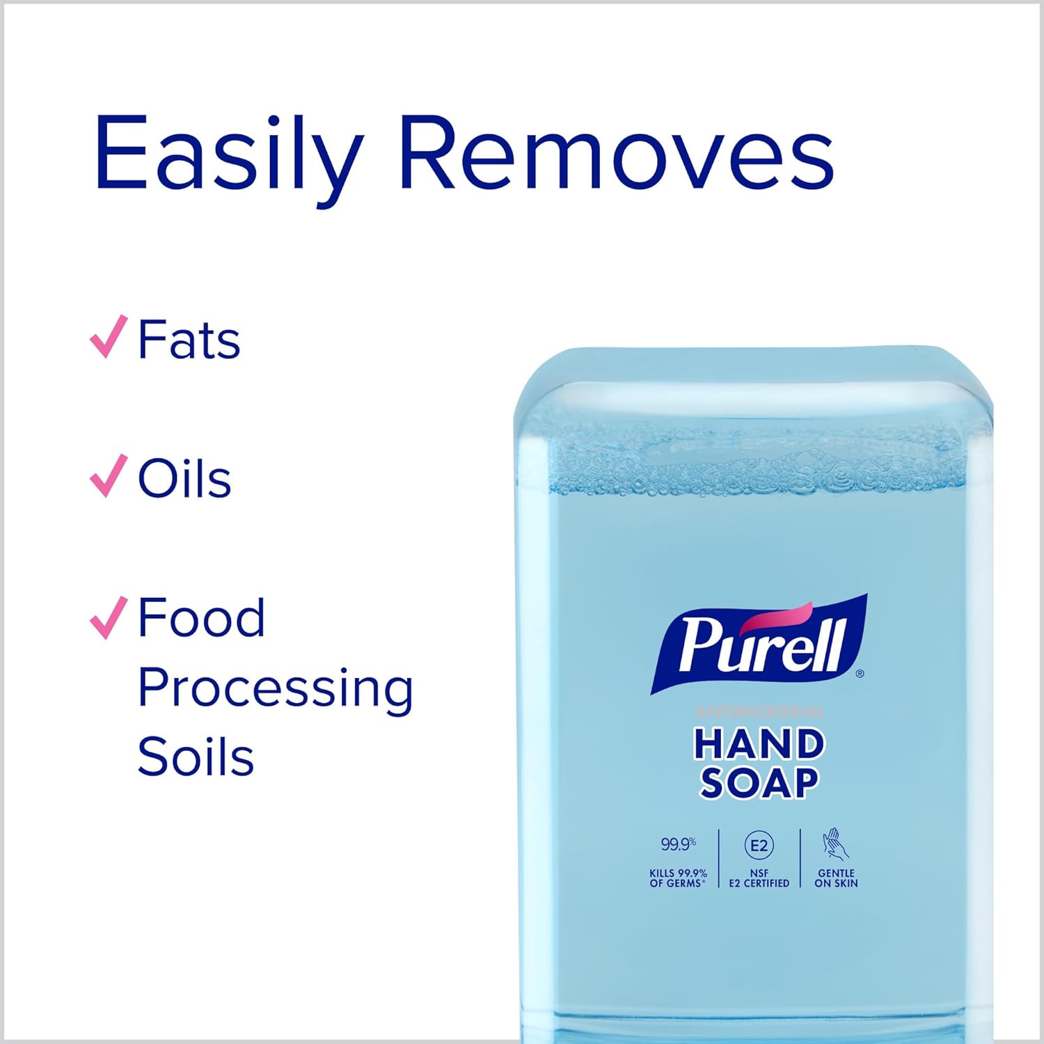 PURELL Foaming Hand Soap, Fragrance Free, E2 Certified, 1200 mL Refill for PURELL ES10 Automatic Soap Dispenser (Pack of 2) – 8383-02