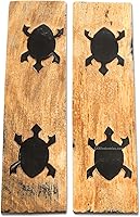 Vista 11 de Báscula de mango de cuerno de búfalo (parte superior plana) - (rojo vino) - (4.50 x 1.25 x 0.25)