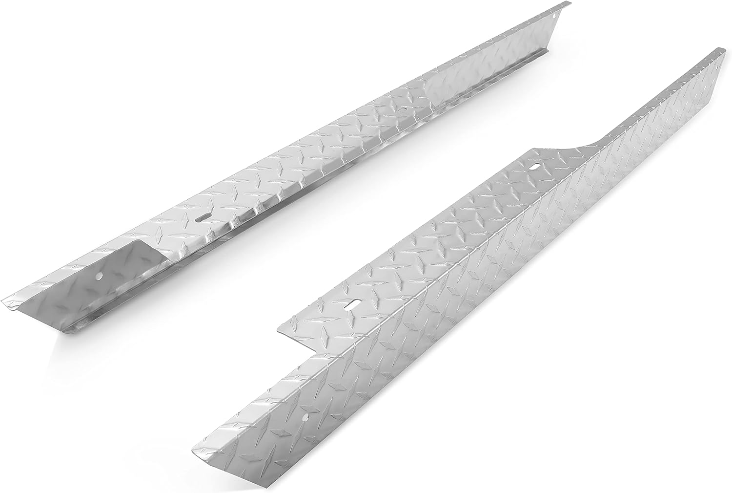 HECASA Rocker Panel Set Compatible with 1994-2013 EZGO TXT Golf Cart Full Diamond Plate Left + Right Silvery Aluminium