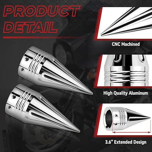 Miniatura 10 de Tuerca de perno de eje delantero para motocicleta, 3.6 pulgadas, CNC para Harley Touring Street Glide Fat Boy Road King Electra Glide Tri Glide Dyna