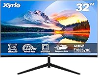 Xyrio 32" 4K Gaming Monitor 120Hz IPS 1ms FreeSync 99% sRGB Eye Comfort VESA Black