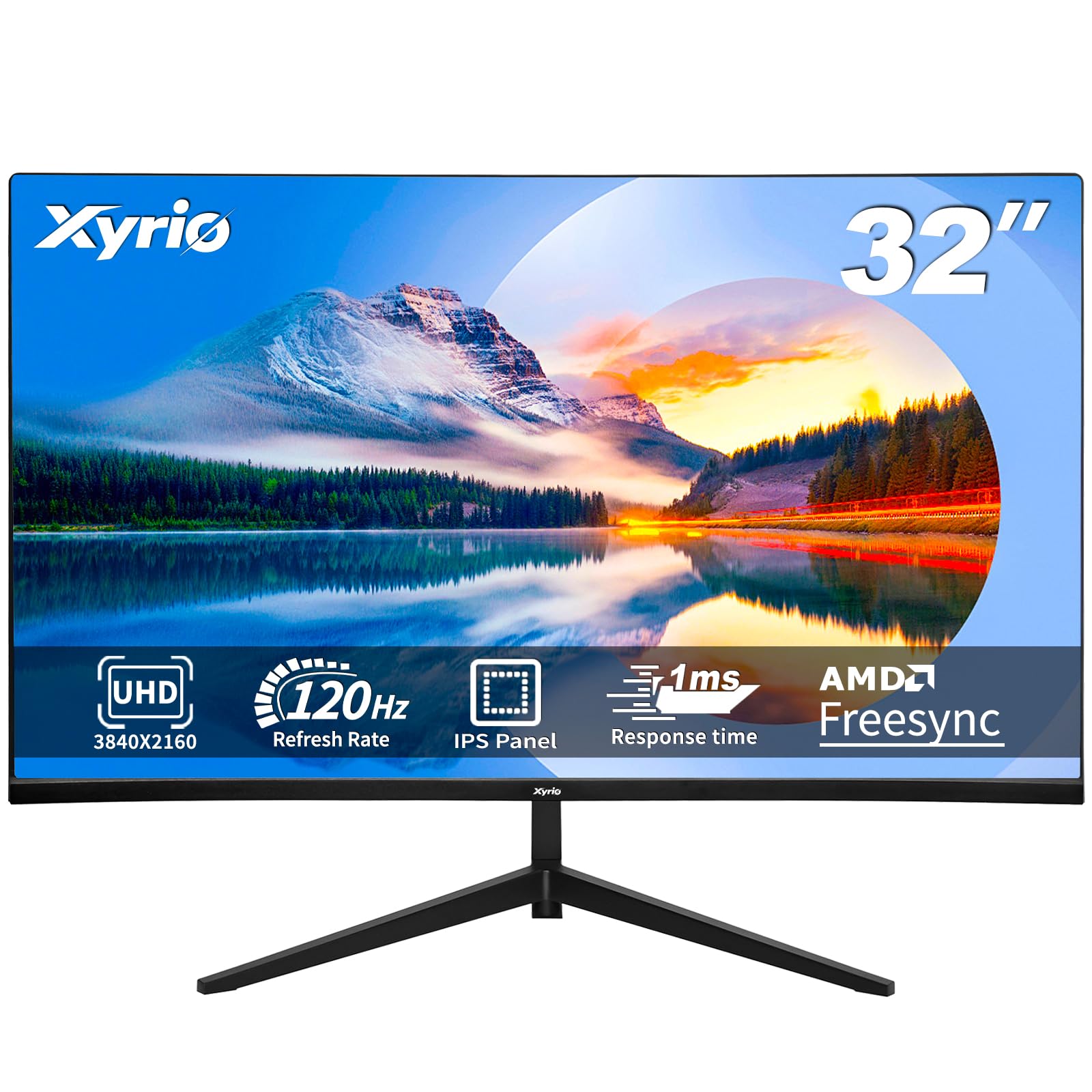 Photo 1 of Computer Monitor, 4K Computer Monitor (3840 x2160) up to 120Hz, Gaming Monitor 32", Gaming Monitors w/ 99% sRGB, AMD FreeSync, IPS Panel,Computer Monitors w/ 1ms Display, VESA Mountable, Black