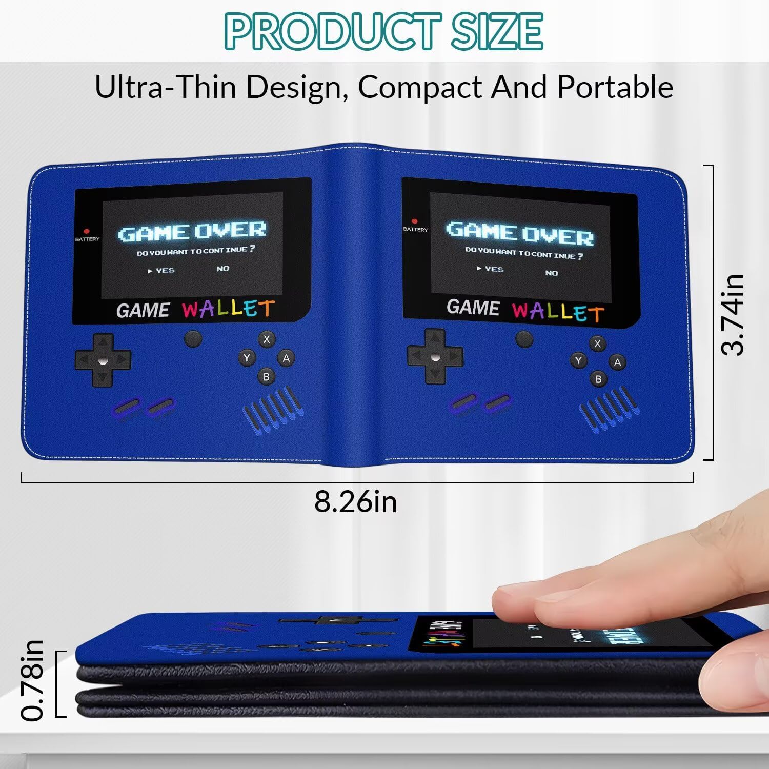 EXXBYELI Boys Wallet Gamepad Leather Wallets Credit Id Card Cash Holder Black Rfid Blocking Zipper Cute Cool Funny Aesthetic Wallets With Coin Pocket Id Window Teen Wallets for Boys Teenager Wallet image 4