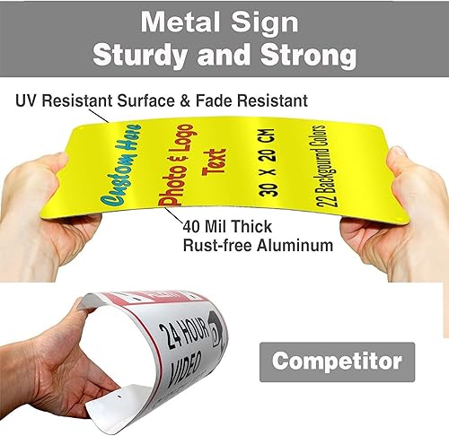 Miniatura 4 de Letrero de metal personalizado para exteriores e interiores, resistente a la intemperie, letrero de metal personalizado para oficina en casa,