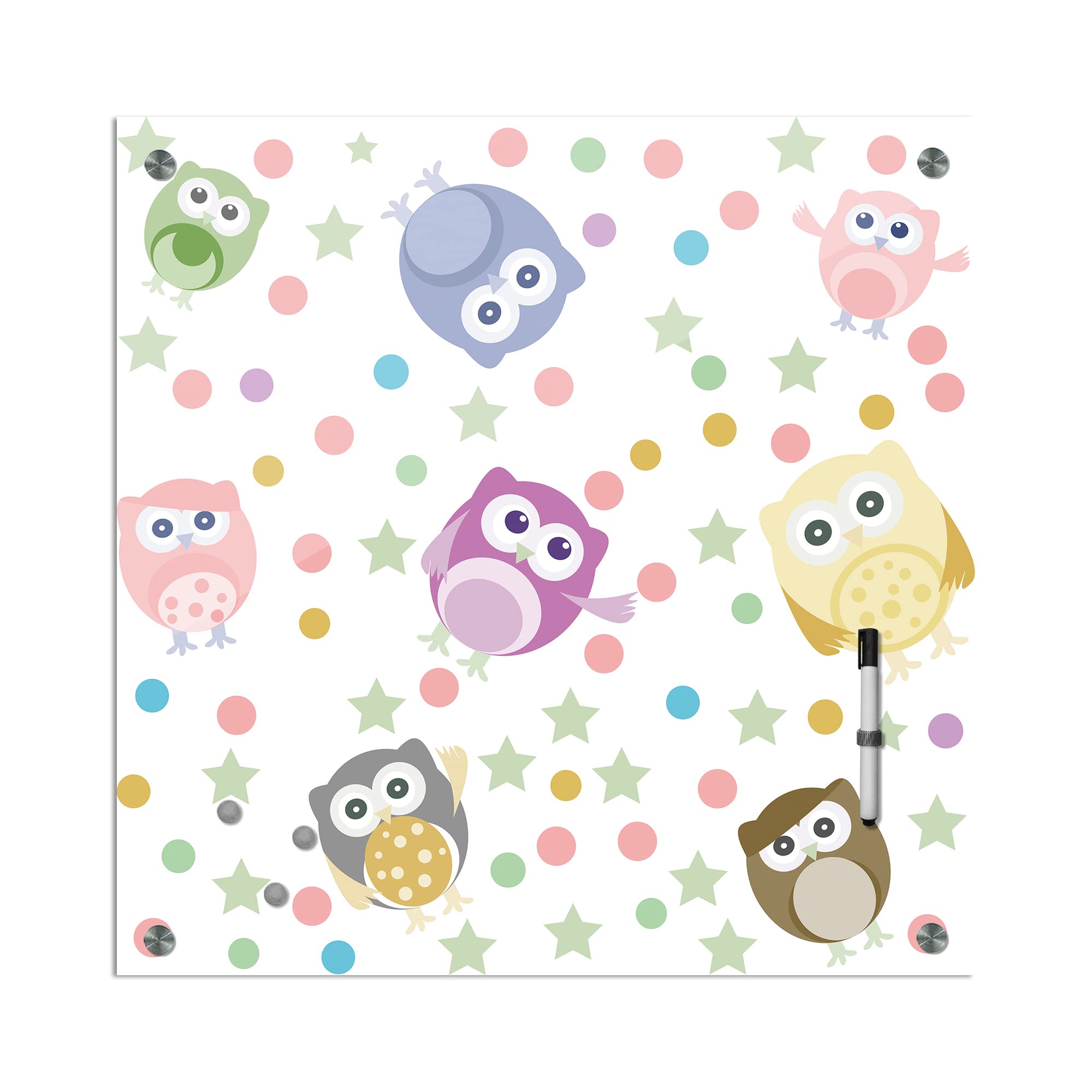 Bilderdepot24 Tableau mémo magnétique en Verre pour Enfant