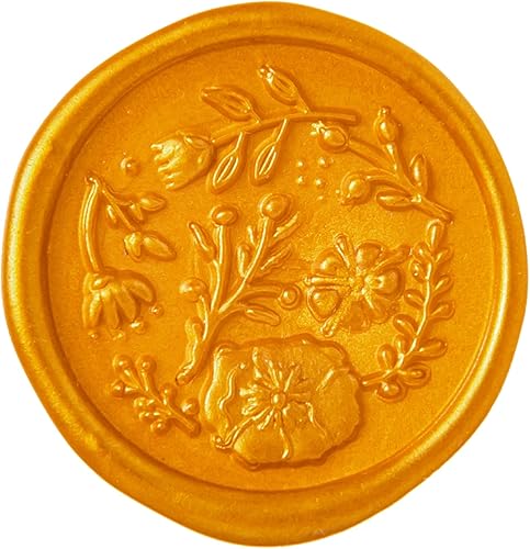 Eisumy 50 calcomanías de sello de cera para coronas doradas, para bodas, cumpleaños, baby shower, Acción de Gracias, invitación, negocios, sobres,