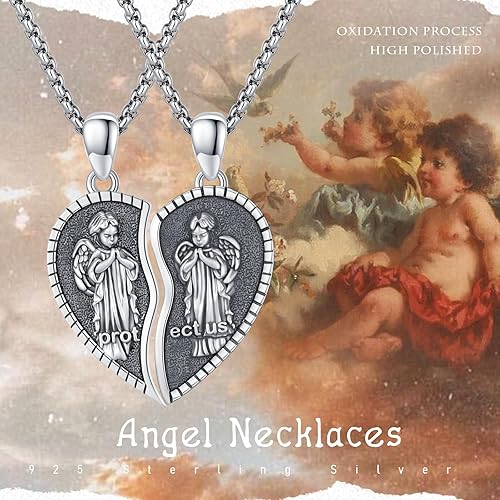 Vista 654 de Collar con colgante de plata de ley 925 con medalla de San Patrón, joyería religiosa para hombres y mujeres, con cadena de acero inoxidable 316L