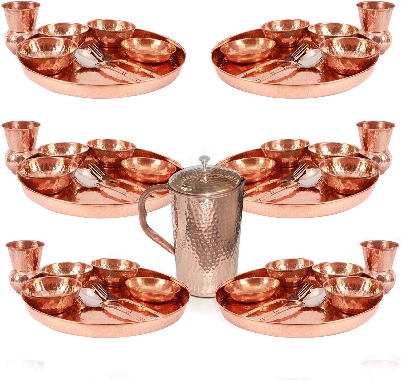 Set of 6, Indian Dinnerware Pure Copper Traditional Kuwait Ubuy