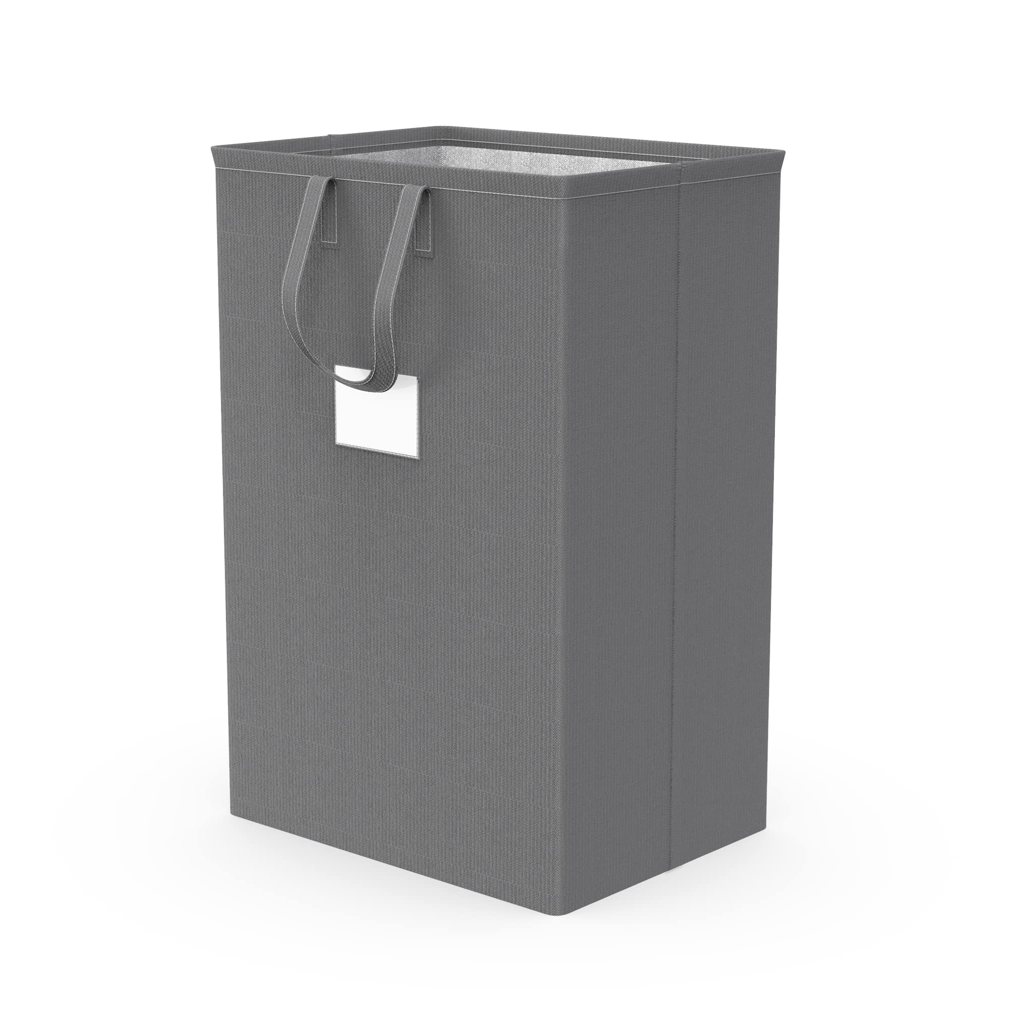 Photo 1 of 75L Large Laundry Hamper with Handles, Dirty Clothes Hamper for Bedroom Waterproof, Freestanding Tall Laundry Basket Waterproof, Hamper for Bedroom, Bathroom, Dorm, Toys Storage(Grey? Grey 1 × 75L