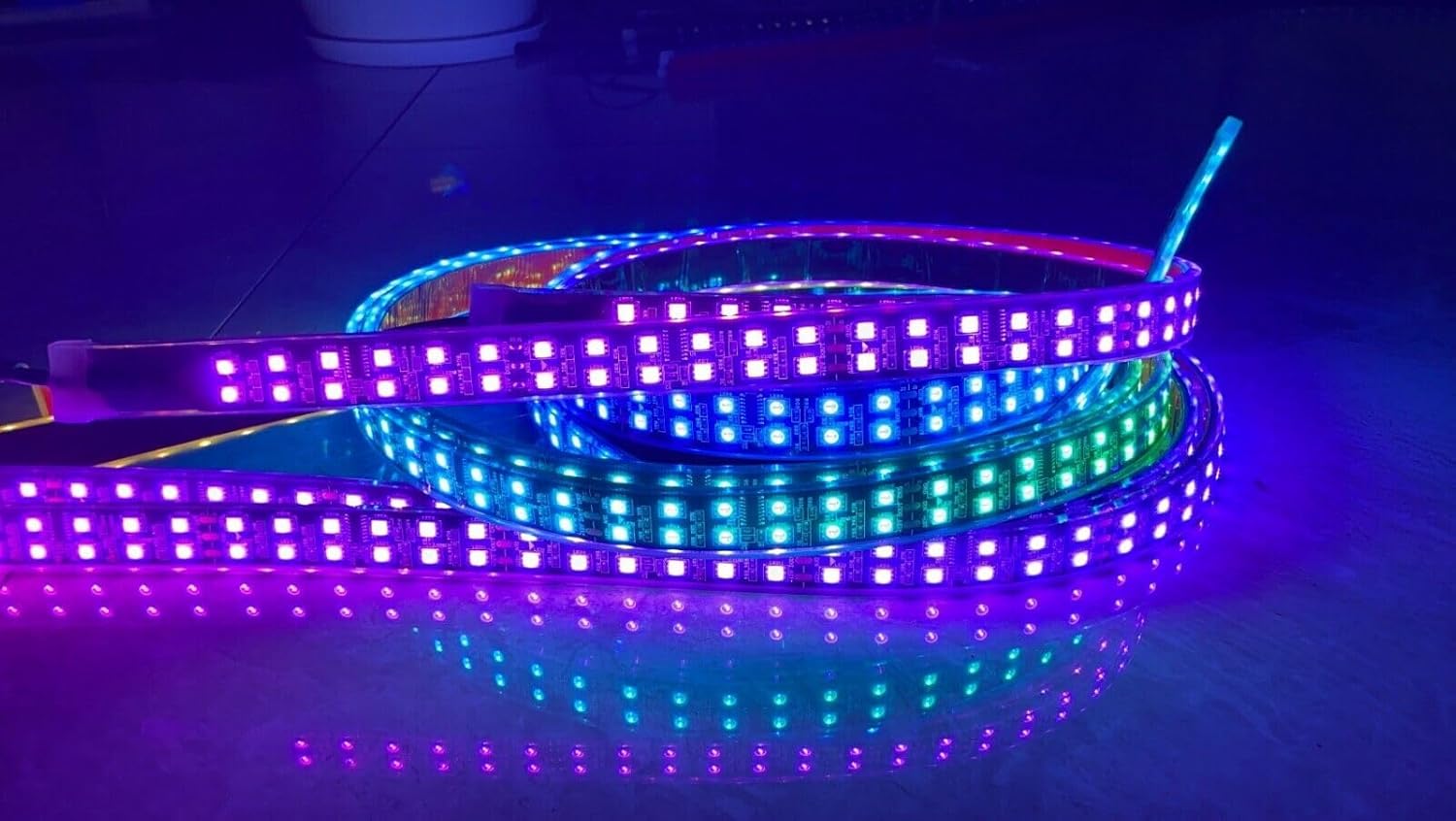 Slingshot Light Kit - 2Pcs 5FT (1.4M/60) Double Row LED Strips, RGB Color Flowing with Bluetooth Remote | for Polaris Slingshot Motorcycle Off-Road Lighting, IP68 Waterproof