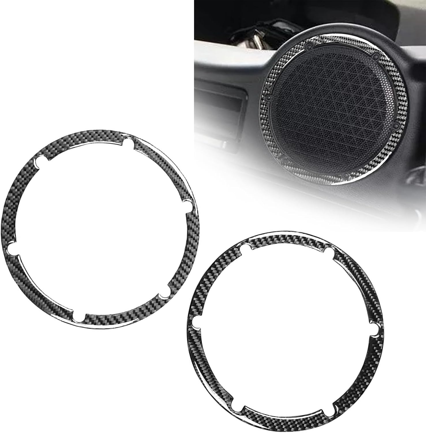2Pcs Carbon Fiber Interior Panel Frame Cover Trim Compatible with Nissan 350Z 350 Z 2003-2009
