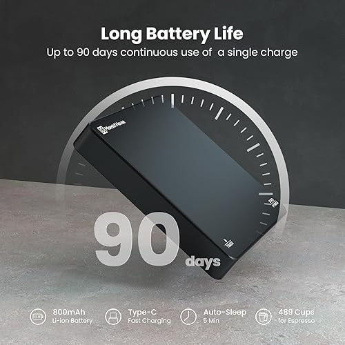 Miniatura 5 de Maestri House - Báscula de café con temporizador, báscula recargable precisa de 4.4 lbs0.00 oz para café expreso y café, báscula digital portátil de