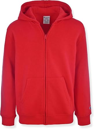 Champion Boys Zip Front Fleece Hoodie Sweatshirt for Kids