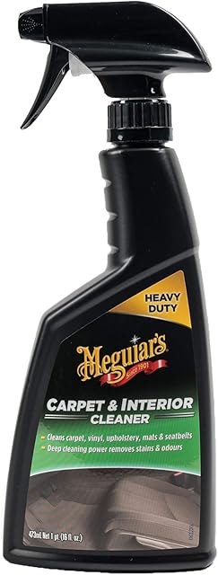 Meguiar's G9416EU Heavy Duty Carpet & Interior Cleaner 473ml. Cleans carpets, vinyl, upholstery, mats & seatbelts.