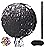 WERNNSAI Black Round Pinata for DIY - Halloween Black Moon Pinata for Kids DIY Birthday Party Disco Decoration for Adult Night Party Supplies with Confetti Bat Blindfold, 12.2x 12.2