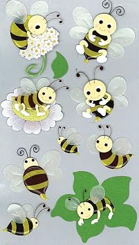 Jolees Le Grande Dimensional Stickers-Bumblebees