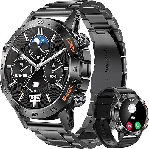 Miniatura 1 de PODOEIL Reloj inteligente militar para hombre, 2023, carcasa de metal, táctico, resistente al aire libre, 108 modos deportivos, reloj inteligente