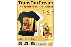 TransOurDream Sublimation Paper Kit for Sublimation Printing on Dark & Light Fabrics
