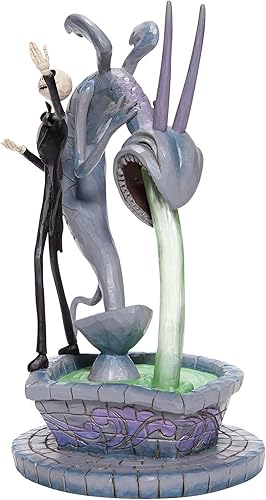 Miniatura 3 de Enesco Jim Shore Disney Traditions The Nightmare Before Christmas Jack Skellington on Fountain Figurine, 9.5 pulgadas, multicolor