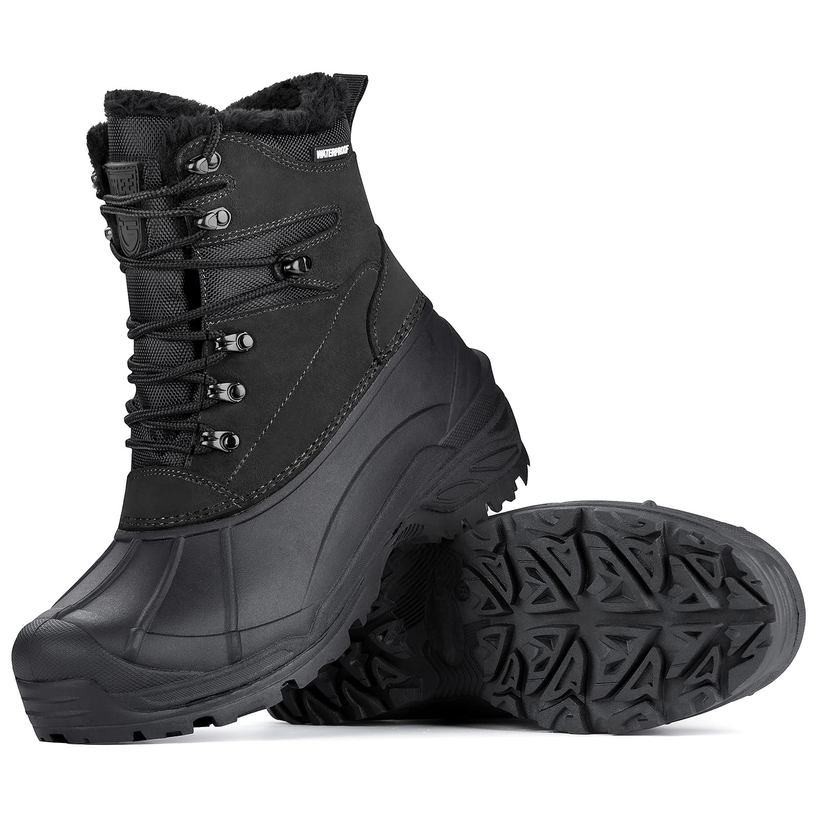 Amazon.com: FREE SOLDIER Mens Snow Winter Boots for Men Warm  display picture 3