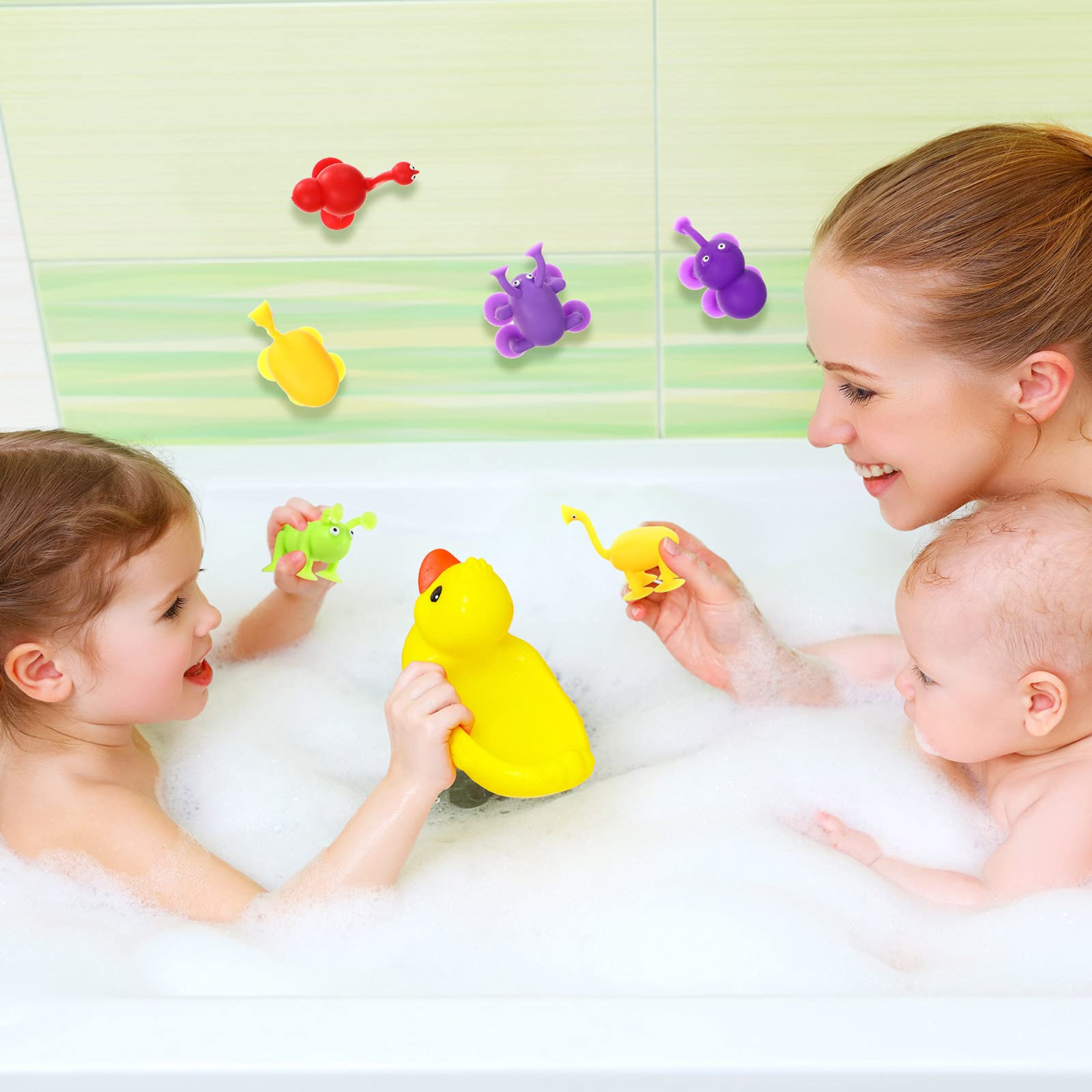 Suction Cup Letters Toys | Silicone Suction Cup Toys With Strong Suction | Sensory Travel Toys Bath Toys STEM Toys Bath Toys Bath Toys Alphabet Toys Gifts