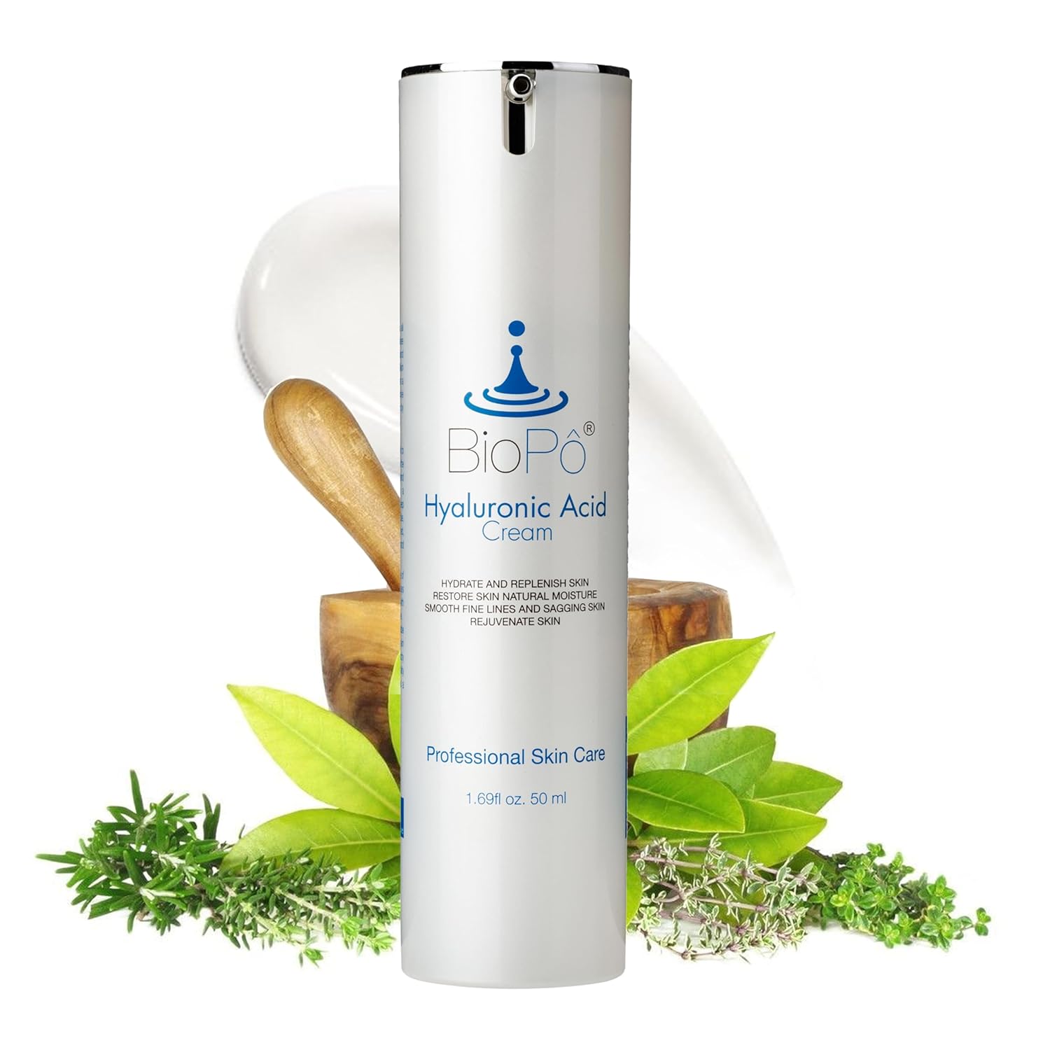 Hyaluronic Acid Face Moisturizer with Hyaluronic Acid – 50 ml Hydrating Cream for Face, Restores Natural Moisture, Reduces Wrinkles & Firming, – Made in USA