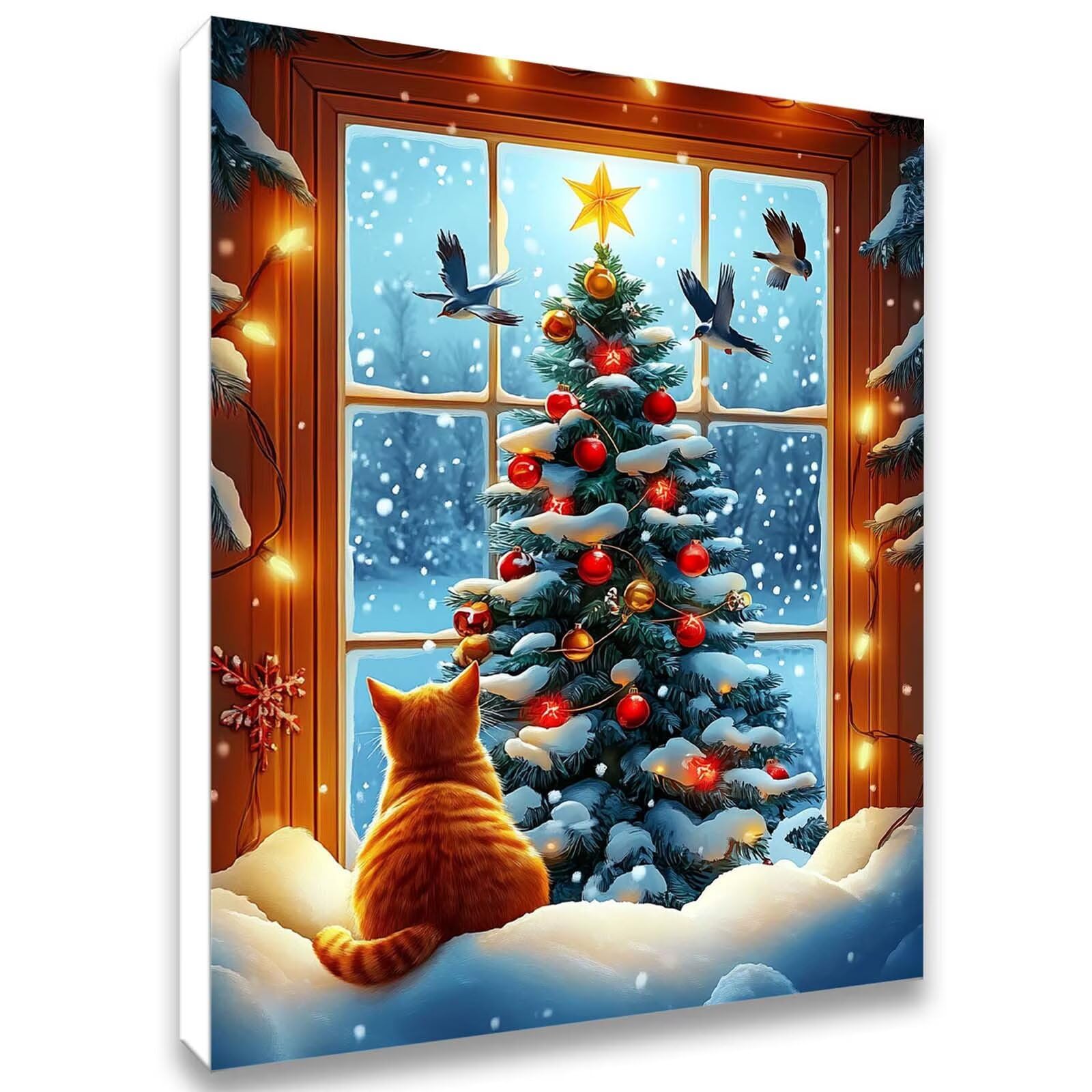 Neige Peinture Numero Adulte, Avec Pinceau and Acrylique - 80x100cm j0-423 | Peinture par Numero Oiseau-2, Activité Manuelle Adulte Débutants, Tableau Decoration Murale, Cadeau Femme, Sans Cadre