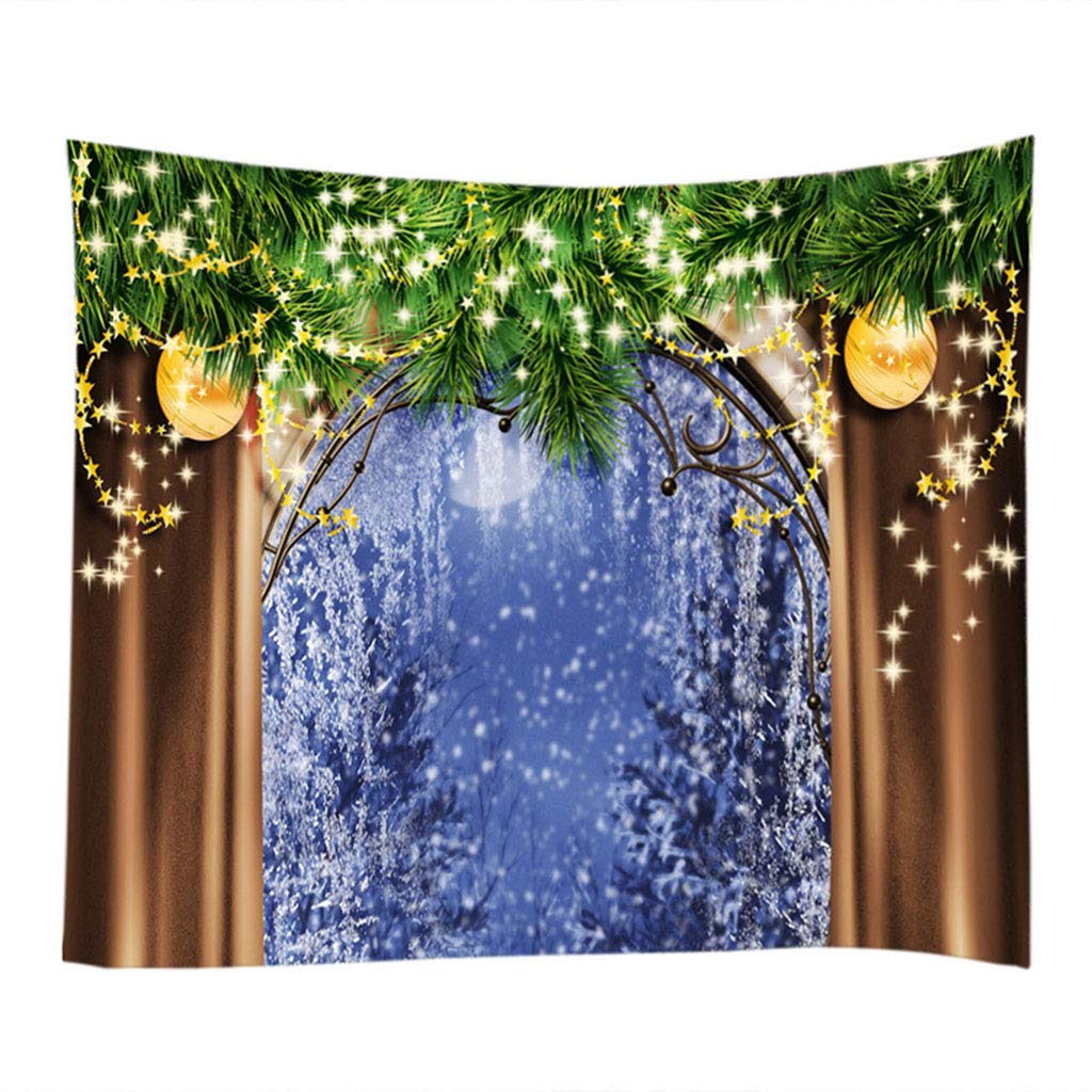 Tissu de fond Noël doré décoration murale grand format pour le salon