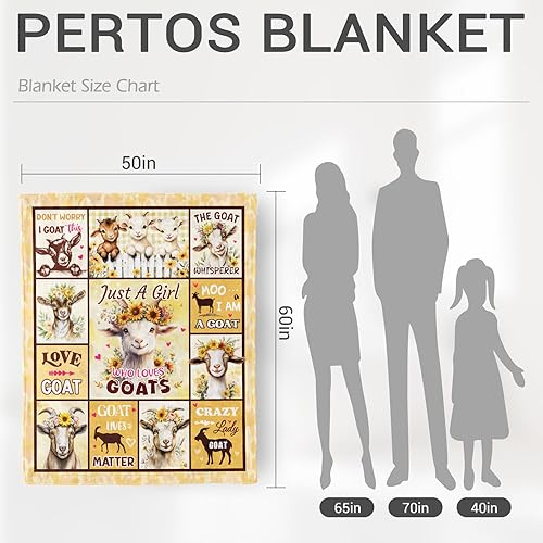 Miniatura 4 de Jekeno Manta de regalo de ovejas de cabra para mujeres, niñas, mamá, hermana, amigas, cumpleaños, San Valentín, Navidad, cabras, ovejas, estampado