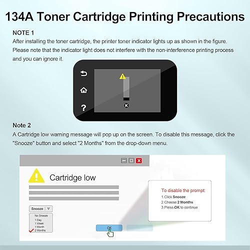 Miniatura 4 de greencycle Repuesto compatible para Hp 134A cartucho de tóner negro instalación manual de chip Laserjet M209dw M234dw M234sdn M234sdn M234sdw