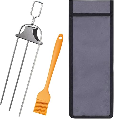 Desollador de costillas para barbacoa, herramienta de extracción de membrana de costilla de acero inoxidable con agarre ergonómico antideslizante