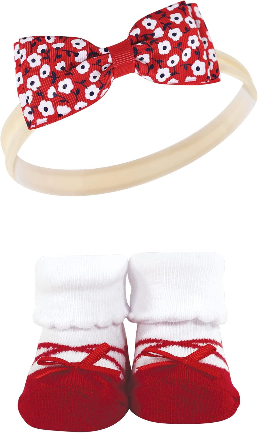 Hudson Baby Unisex Baby Headband and Socks Set