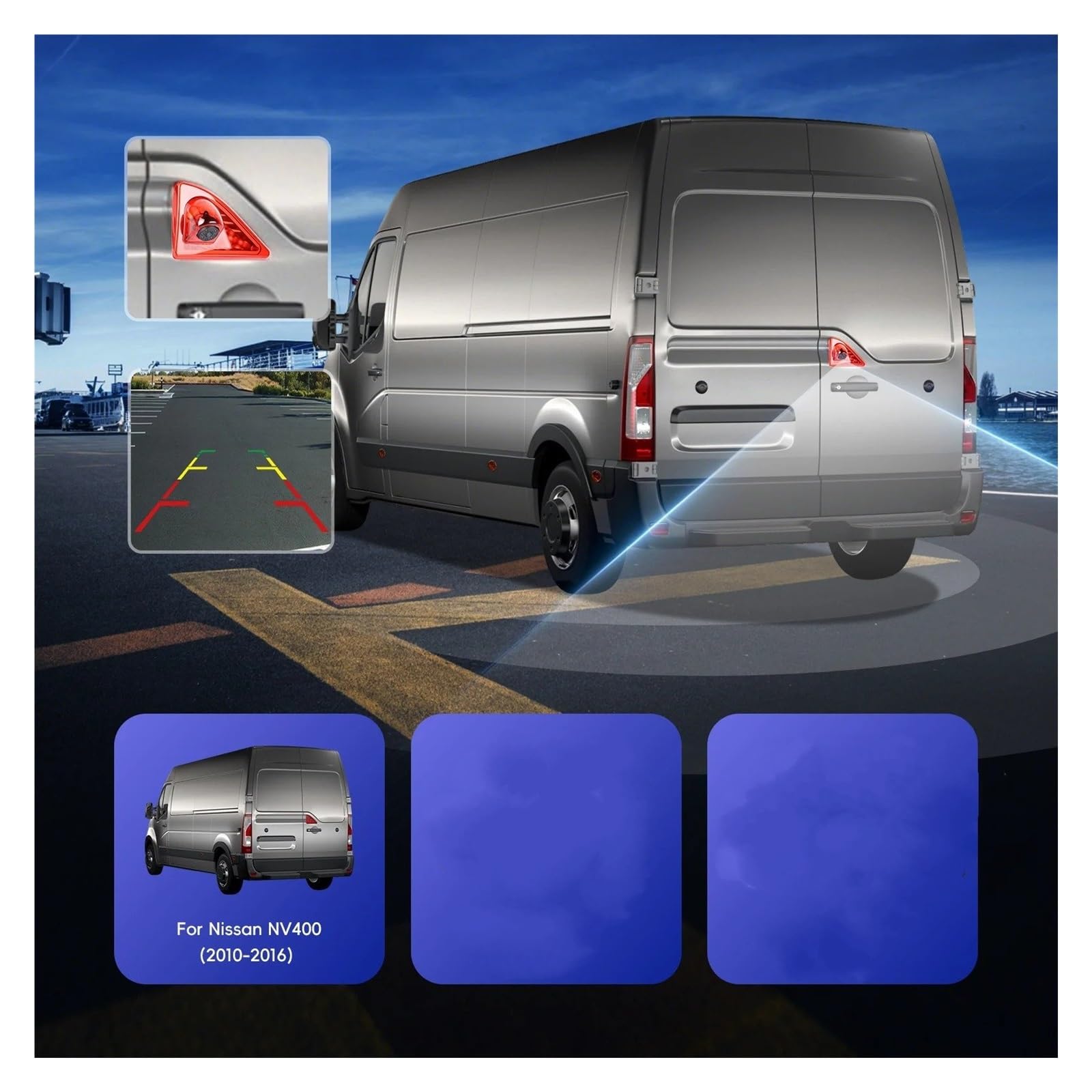 para Nissan para NV400 2010-2016 Vista Trasera Coche Luz Freno Respaldo Cámara Marcha Atrás Visión Nocturna Cámara Marcha Atrás Coche