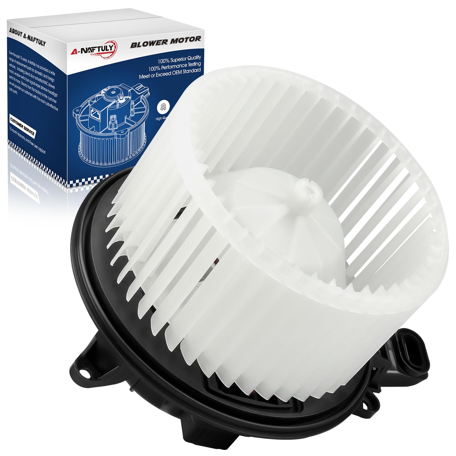 A-NAFTULY AC Blower Motor with Fan Replacement Fits for 2009-2014 Ford F150, 2009-2017 Ford Expedition, 2009-2017 Lincoln Navigator, HVAC Heater Blower Motor, 700237, CL1Z19805A, AL1Z19805A, 615-00200