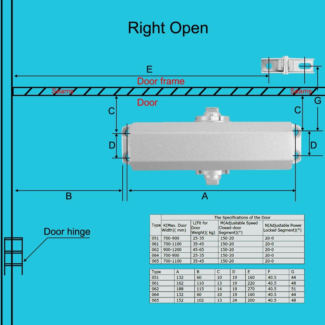 Aluminium Alloy Home Two Independent Valves Control Door Closer Silver Tone (id: 1ae 4c1 11a 0fa 09c