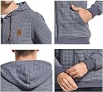 STICKON Mens Pullover Hoodies Long Sleeve Drawstring Hooded Sweatshirt with Pocket