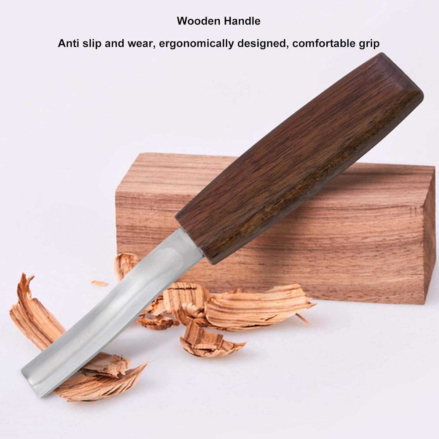 Wood Carving Chisel, Sculpting Tool CR V Steel with Ergonomic Handle, for All Woodworking Projects