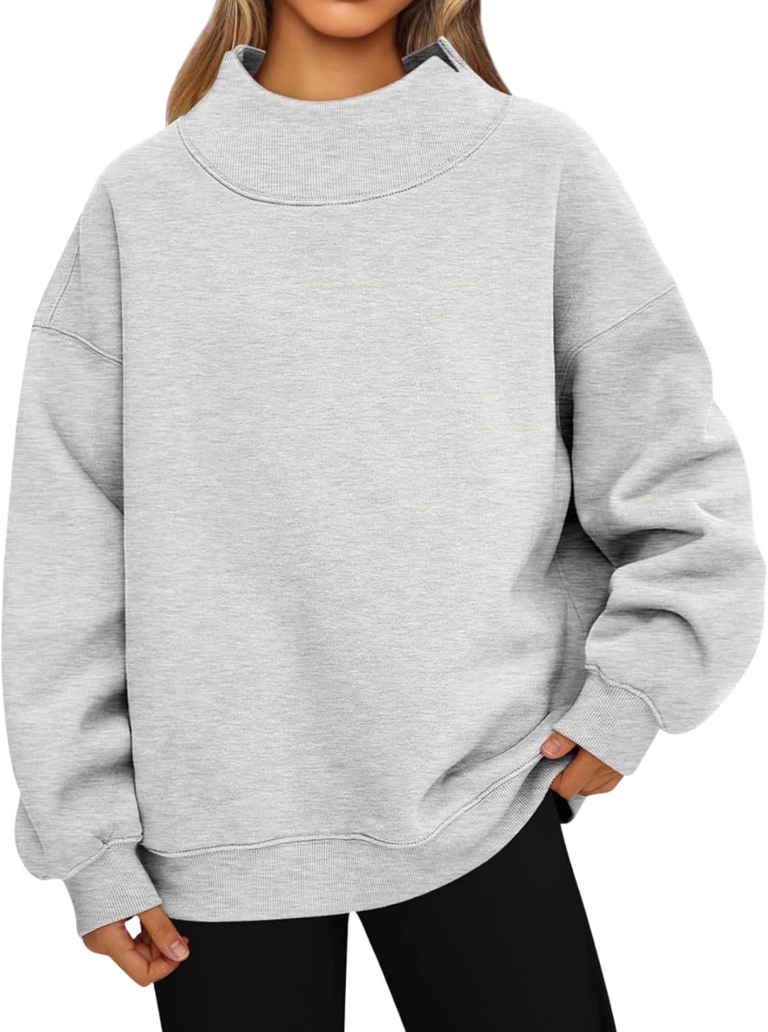 Womens Oversized Sweatshirts Turtleneck Pullover Long Sleeve Hoodies Tops Fall Fashion Outfits Clothes