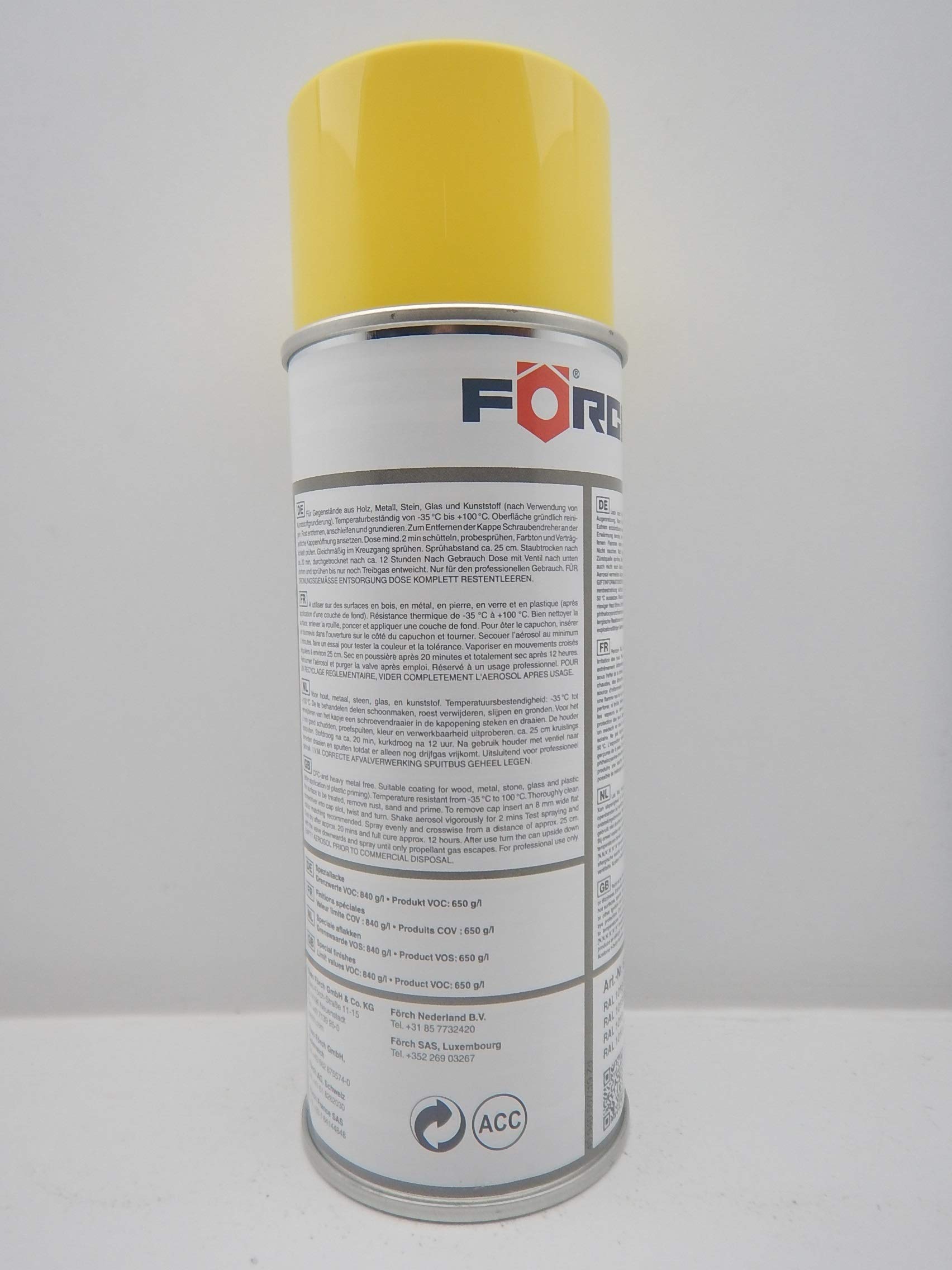 TRISTARcolor RAL 1018 Zinkgelb Spraydose 2x400 Ml – Glänzend, Schnelltrocknend & Made In Germany