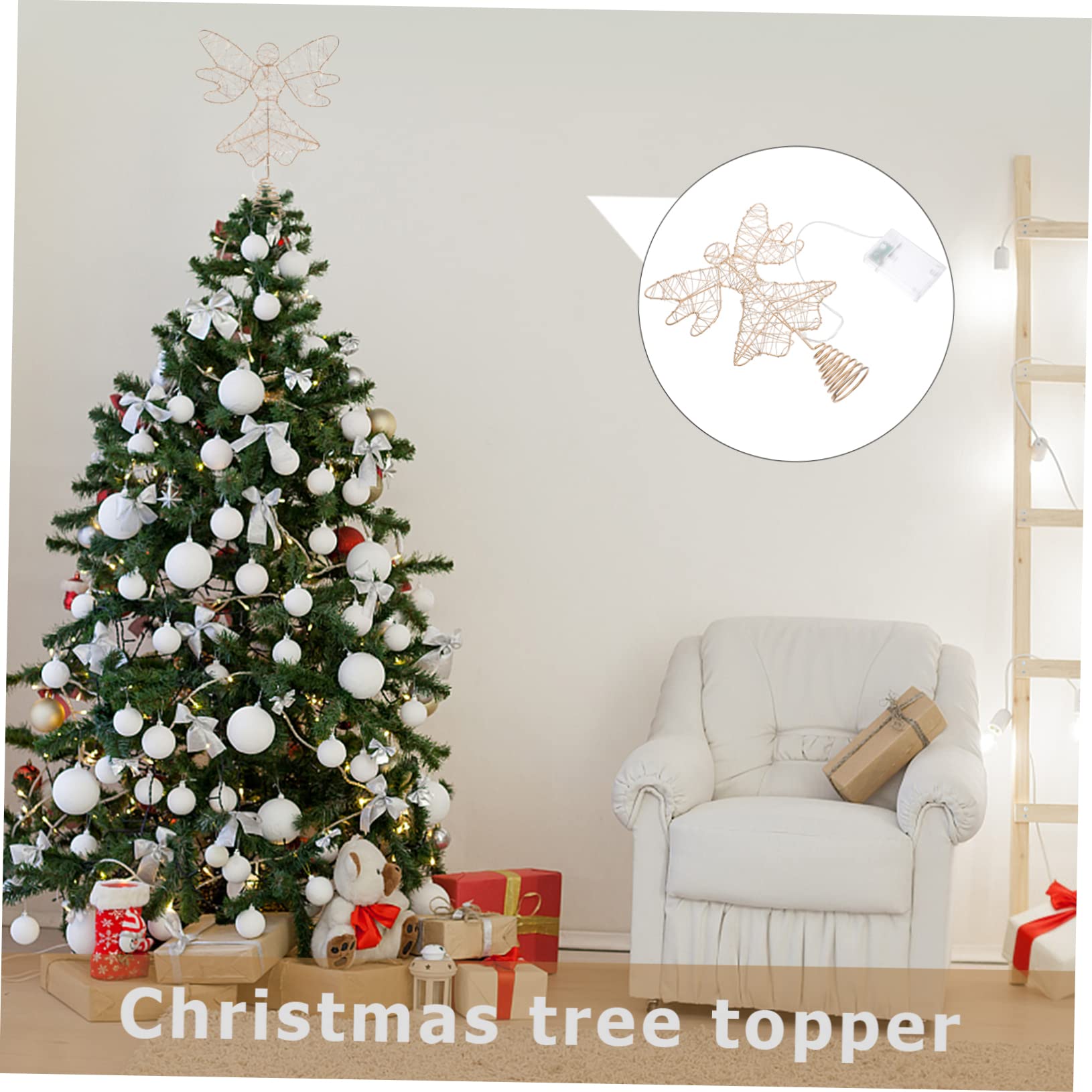 Zerodeko 3stücke Weihnachtsbaum Baumspitze Mit Lichtern Weihnachtsdeko Für Festlichkeiten Und Zuhause Als Weihnachtsbaumtopper Für Festliche Anlässe