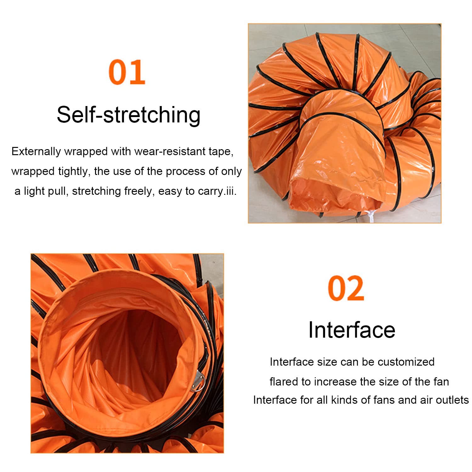Tubo Flessibile di Sfiato Condotti in PVC Aria, Ventilazione Condotti di aerazione in PVC per Mobile climatizzatore, aspiratore Aria,10M-15CM