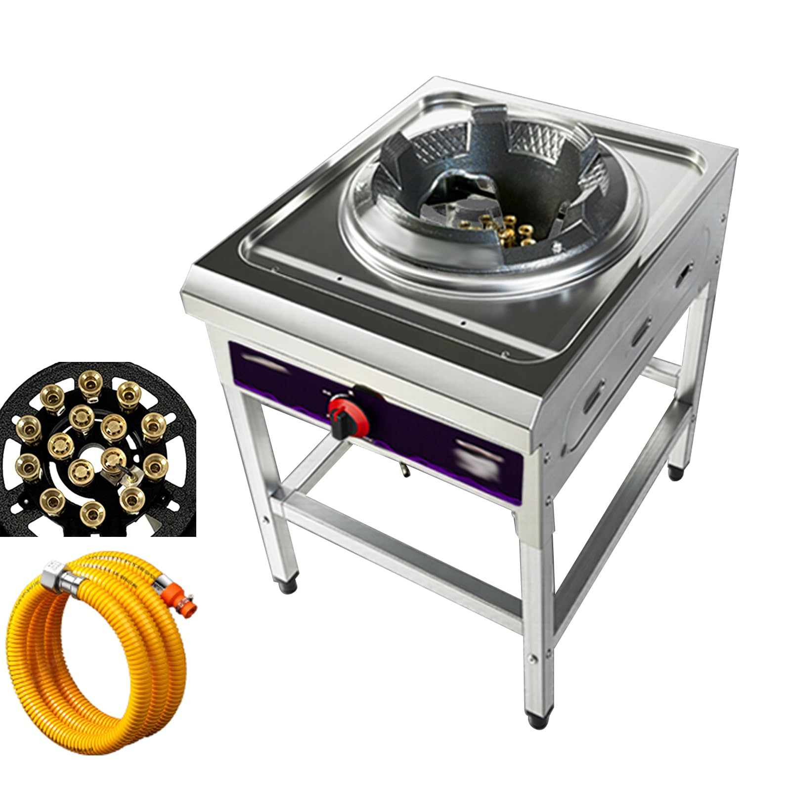 Estufa de propano de un solo quemador de 50.000 BTU, estufa de cocina de baja presión para exteriores con patas extraíbles e encendido electrónico, ideal para comidas de camping y fogatas
