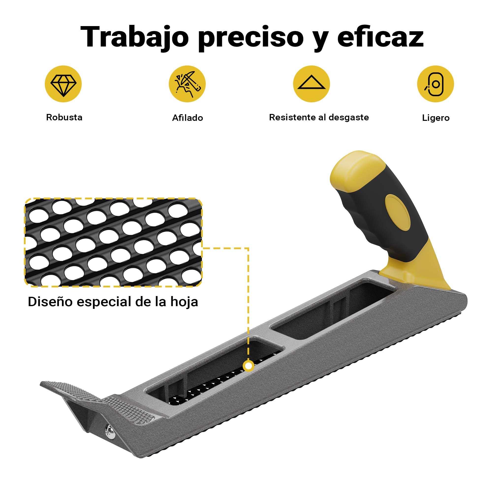 Plano de cartón yeso Lima de escofina 250 mm con cuchilla de repuesto Construcción en seco