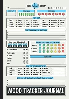 Mood Tracker Journal: Daily Mental Health & Wellness Diary With Prompts ...
