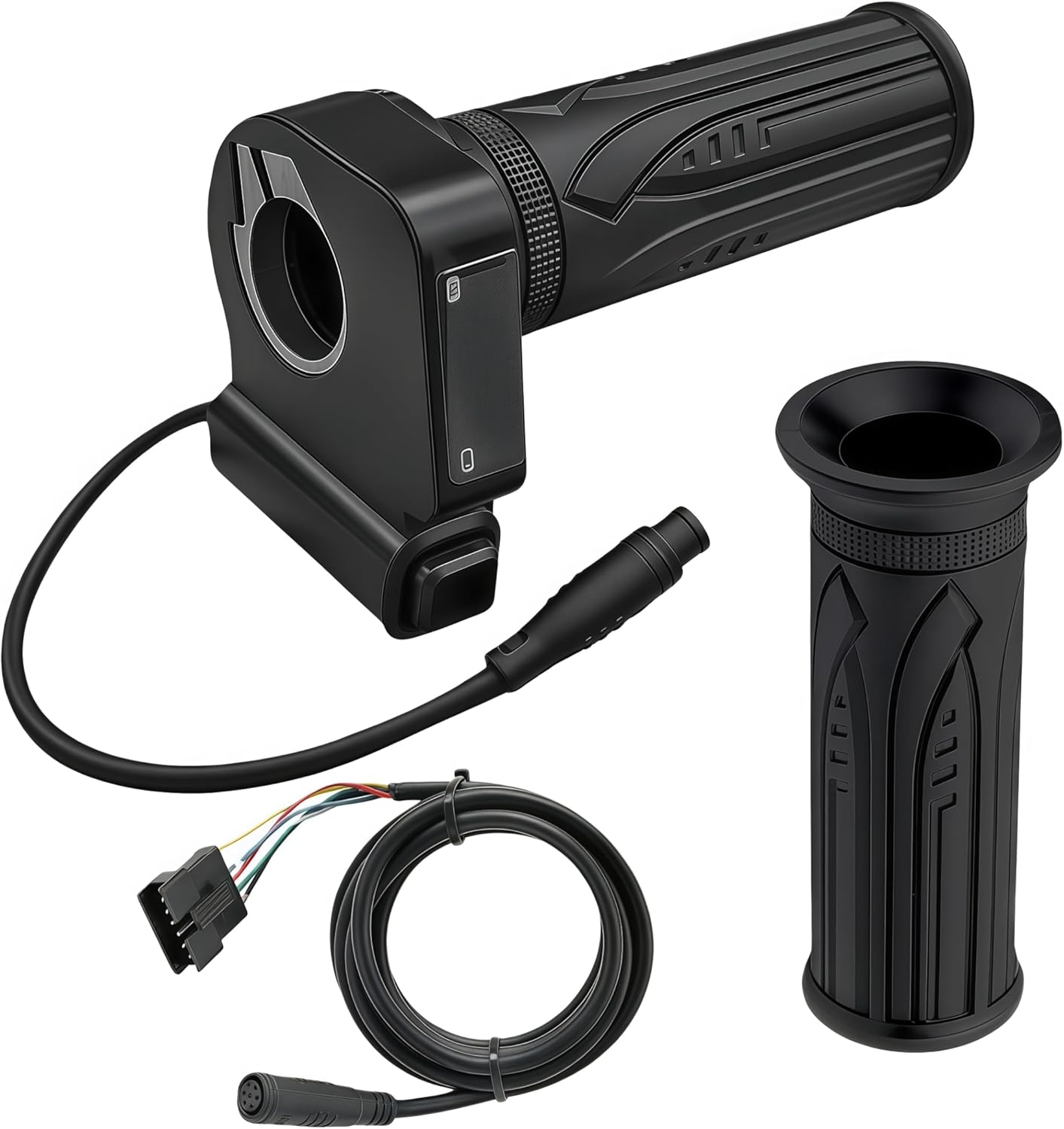 48V Electric Bike Throttle Grip with LCD Voltage Display & Cruise Control, 6-Pin Connector, Compatible with Jetson Haze, DYU Y16 & Folding Ebike