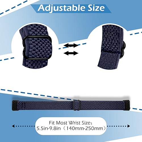 Miniatura 3 de TumpCez Paquete de 3 correas de nailon ajustables Solo Loop compatibles con Fitbit LuxeLuxe Special Edition, transpirable, cómoda, elástica,