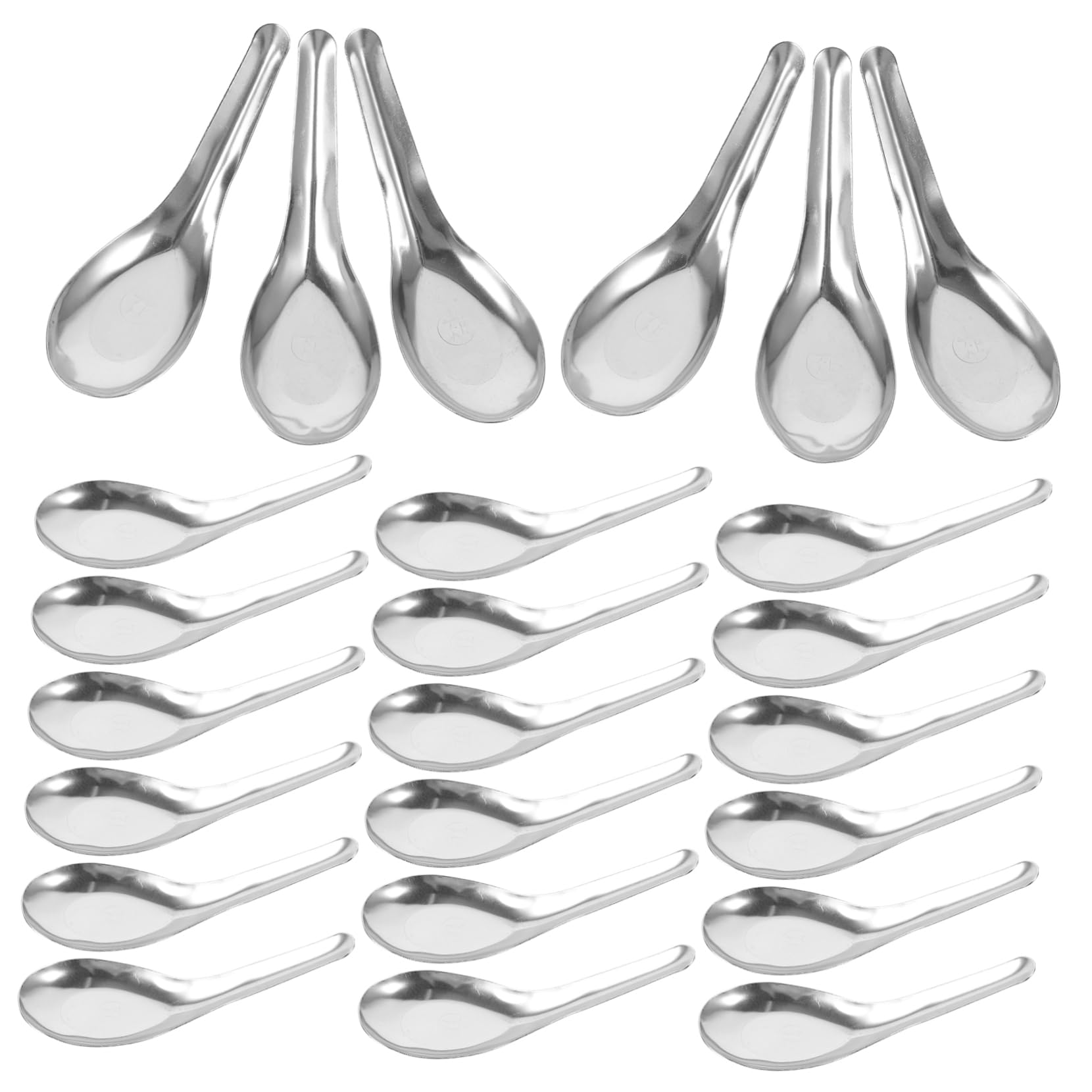 Cabilock Cucharas Soperas De Acero Inoxidable De 13x4.2cm Set Para Oficina Hogar y Cafetería Versátil Para Cena Té y Postre