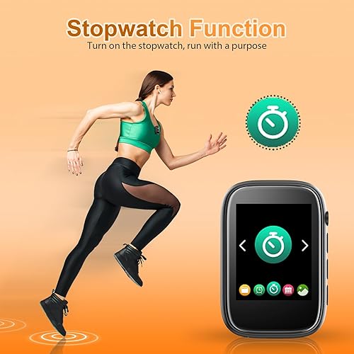 Miniatura 6 de Reproductor Mp3 portátil para niños con clip en la parte posterior, pequeño reproductor de música con Bluetooth 5.3, pantalla táctil, radio FM con