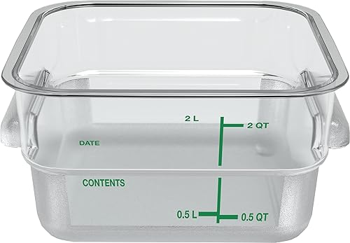 Miniatura 2 de Carlisle FoodService Products Squares - Recipiente cuadrado para almacenamiento de alimentos con diseño apilable para catering, bufés, restaurantes,